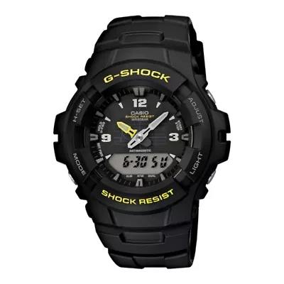 Casio G-Shock Mens Black Strap Watch G100-9cm