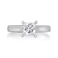 1½ CT. Princess-Cut Diamond Solitaire Platinum Engagement Ring