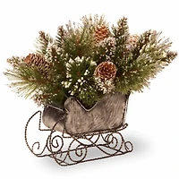 National Tree Co 10' Glittery Bristle Pine Sleigh