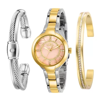 Invicta Angel Womens Two Tone Stainless Steel 3-pc. Watch Boxed Set 29328