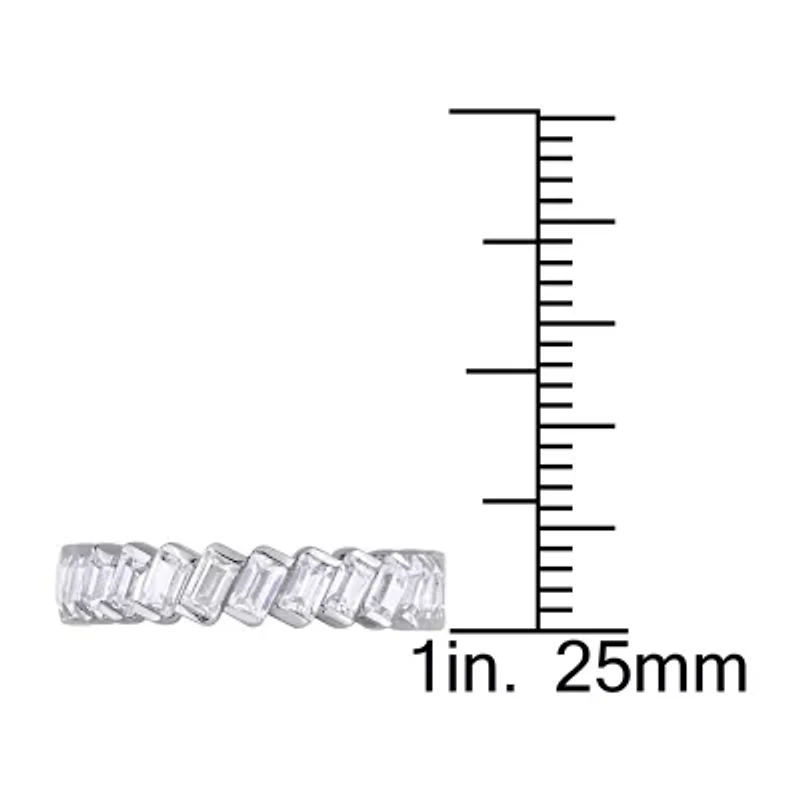 Womens 4MM 2 3/4 CT. Cubic Zirconia Sterling Silver Eternity Band