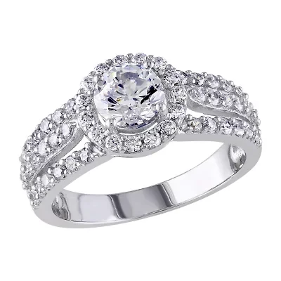 Womens 3 1/4 CT. Cubic Zirconia Sterling Silver Engagement Ring