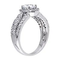 Womens 3 1/4 CT. Cubic Zirconia Sterling Silver Engagement Ring
