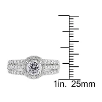 Womens 3 1/4 CT. Cubic Zirconia Sterling Silver Engagement Ring