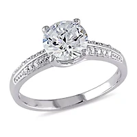 Womens 3 3/4 CT. Cubic Zirconia Sterling Silver Engagement Ring
