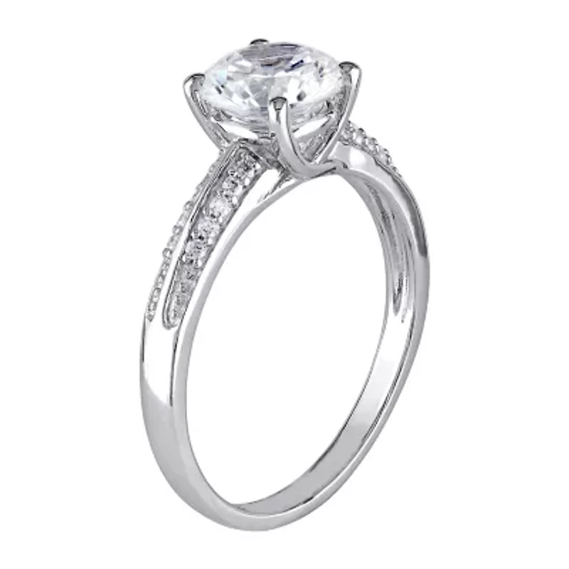 Womens 3 3/4 CT. Cubic Zirconia Sterling Silver Engagement Ring