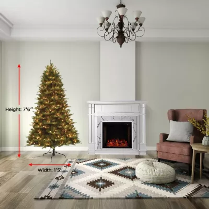 4 1/2 Foot Pre-Lit Fir Christmas Tree