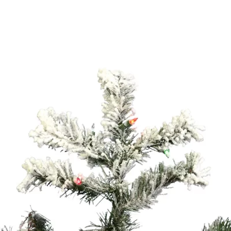 Vickerman 4 1/2 Foot Pre-Lit Flocked Christmas Tree