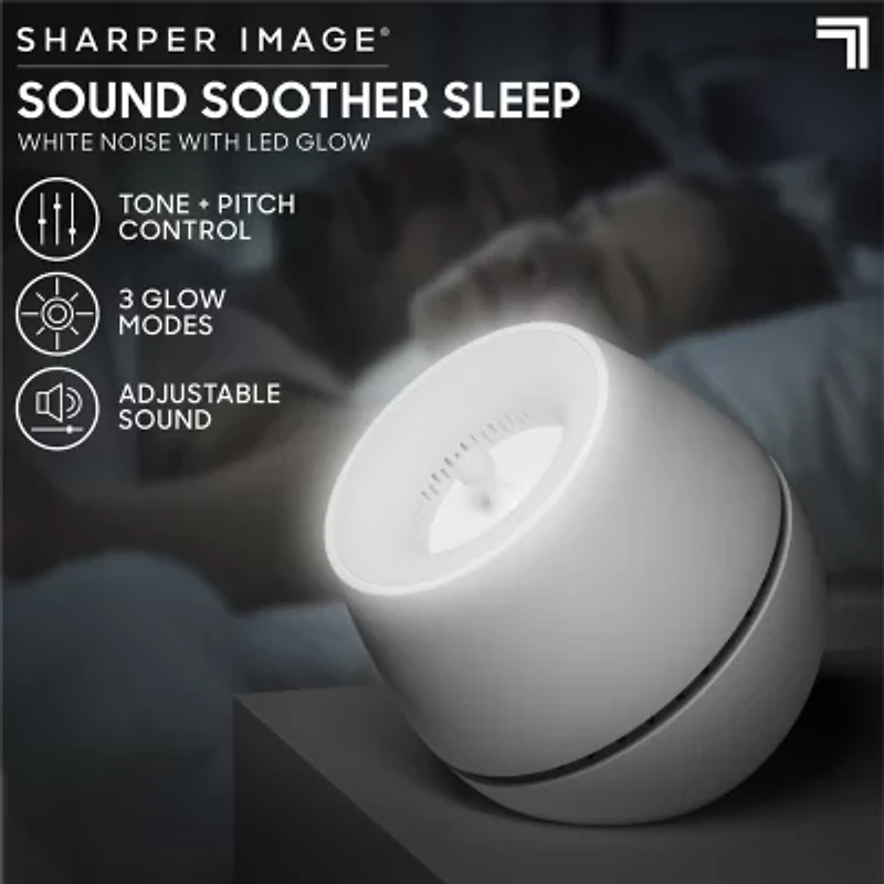 Sharper Image® Sound Soother Wind, White Noise Machine With LED Glow