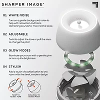 Sharper Image® Sound Soother Wind, White Noise Machine With LED Glow