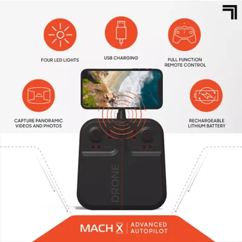 Sharper Image® 10" Mach X Video Drone with Streaming Camera