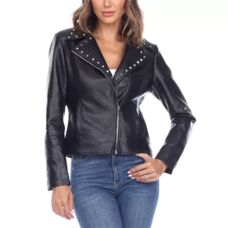 White Mark Midweight Motorcycle Jacket