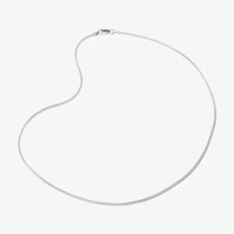 Silver Treasures Made Italy Womens Sterling 16 Inch Popcorn Chain Necklace