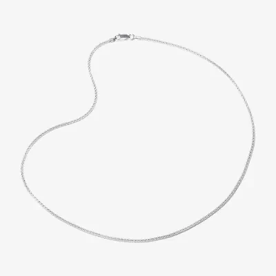 Silver Treasures Made Italy Womens Sterling 16 Inch Popcorn Chain Necklace