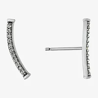 Silver Treasures Womens Cubic Zirconia Sterling Silver Ear Climbers