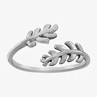 Silver Treasures Womens Sterling Bypass  Band