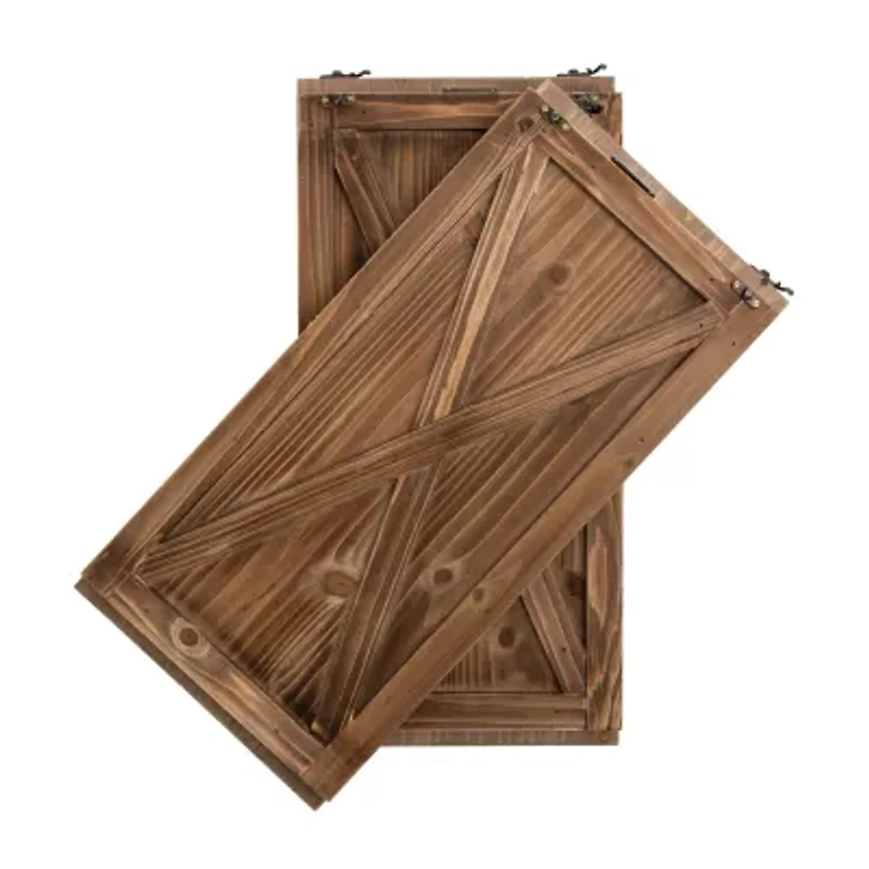 Glitzhome 22.09"L Natural Wooden Christmas Tree Collar