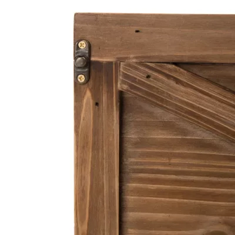Glitzhome 22.09"L Natural Wooden Christmas Tree Collar