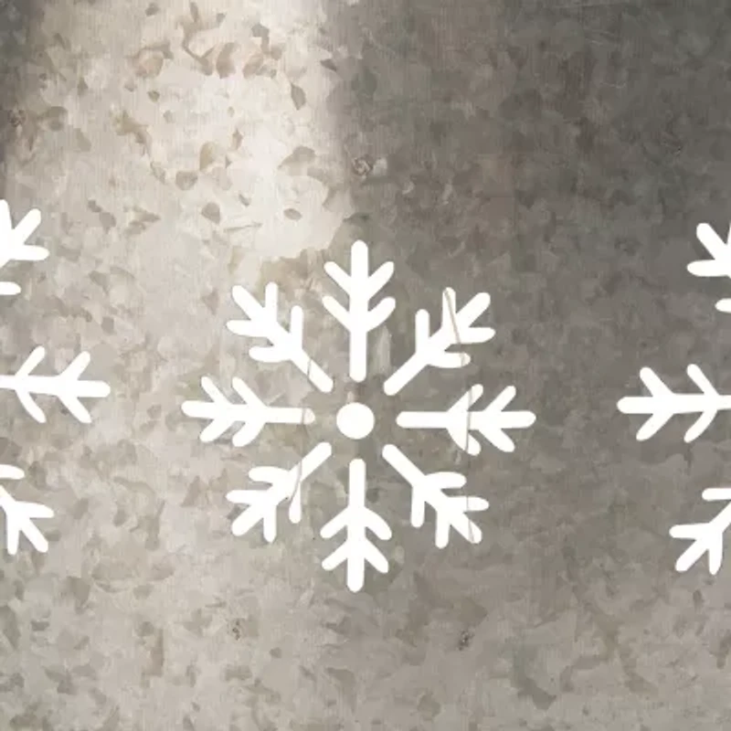 Glitzhome Snowflake With Light String Metal Christmas Tree Collar