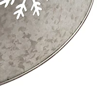 Glitzhome Snowflake With Light String Metal Christmas Tree Collar