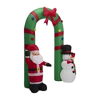 Glitzhome 8' Santa Snowman Gate Arch Self Inflating Christmas Outdoor Inflatable