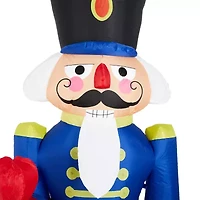 Glitzhome 8' Lighted Self Inflating Christmas Outdoor Inflatable Nutcracker