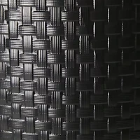 Glitzhome 26" Black Metal Woven Christmas Tree Collar