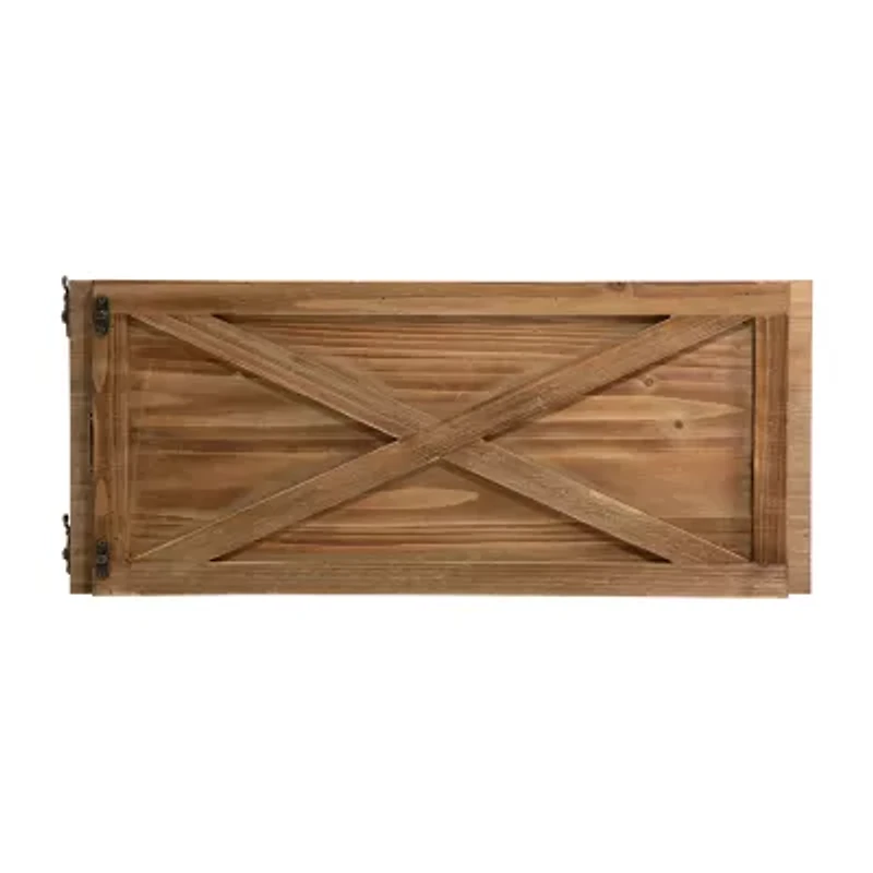 Glitzhome 26" Natural Washed Wooden Christmas Tree Collar