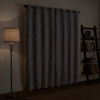 Eclipse Ambiance Lattice Draft Stopper Grommet Top Energy Saving 100% Blackout Single Curtain Panel