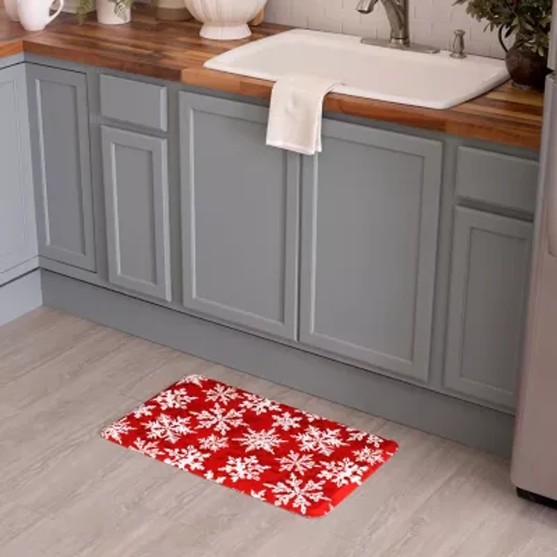 Mohawk Home Dri-Pro Holiday Snowflakes Anti-Fatigue 18"x30" Kitchen Mat