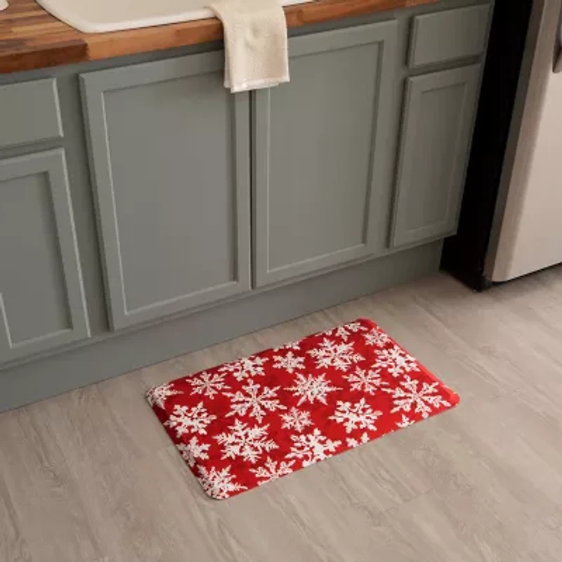 Mohawk Home Dri-Pro Holiday Snowflakes Anti-Fatigue 18"x30" Kitchen Mat