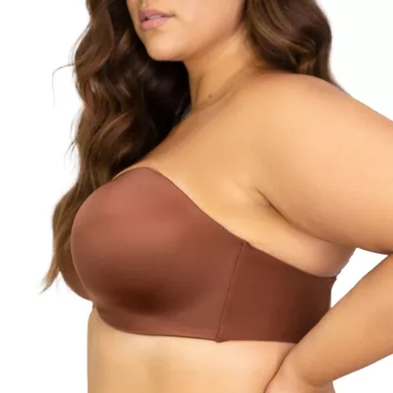 Curvy Couture Womens Medium Support Push Up Strapless Bra 1290