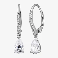 Womens 2 3/4 CT. T.W. Cubic Zirconia Sterling Silver Pear Drop Earrings