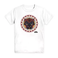 Disney Collection Little & Big Kid Boys Crew Neck Short Sleeve Regular Fit Black Panther Graphic T-Shirt