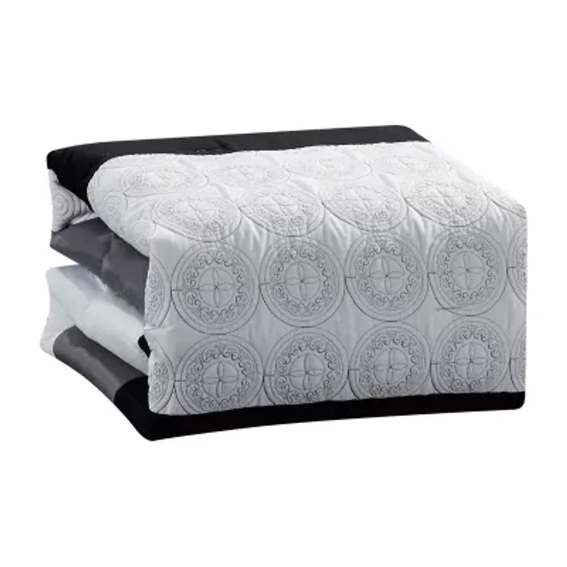 Riverbrook Home Elsie 7-pc. Midweight Embroidered Comforter Set