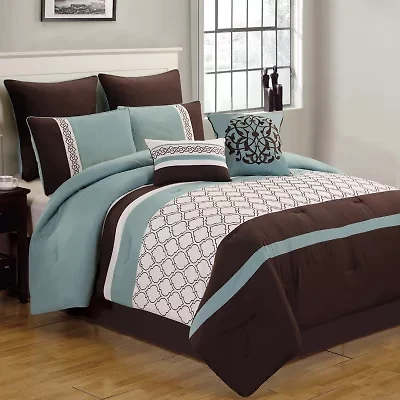 Riverbrook Home Tolbert 8-pc. Midweight Embroidered Comforter Set