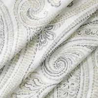 Fieldcrest Arden Soft Paisley Print Grommet Top Sheer Single Curtain Panel