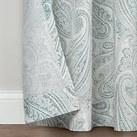 Fieldcrest Arden Soft Paisley Print Grommet Top Sheer Single Curtain Panel