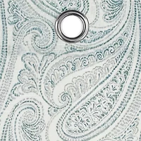 Fieldcrest Arden Soft Paisley Print Grommet Top Sheer Single Curtain Panel