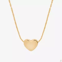 Bijoux Bar Delicates Womens Heart 16 Inch Pendant Necklace
