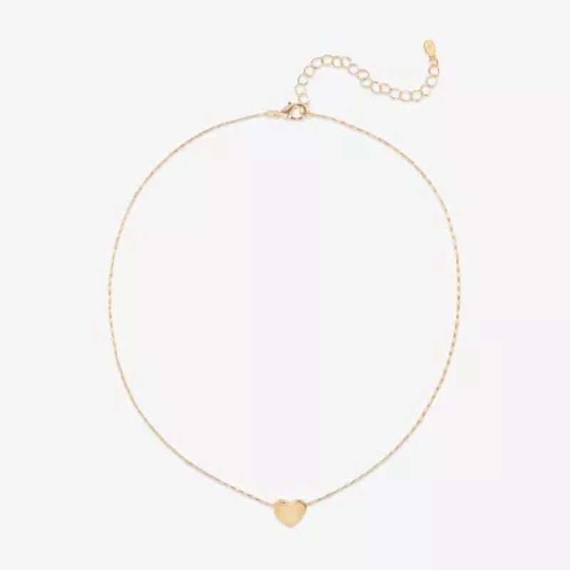 Bijoux Bar Delicates Womens Heart 16 Inch Pendant Necklace