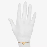 Bijoux Bar Delicates Gold Tone Womens Heart Bolo Bracelet