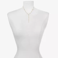 Bijoux Bar Delicates Gold Tone Womens Cubic Zirconia 16 Inch Y Necklace