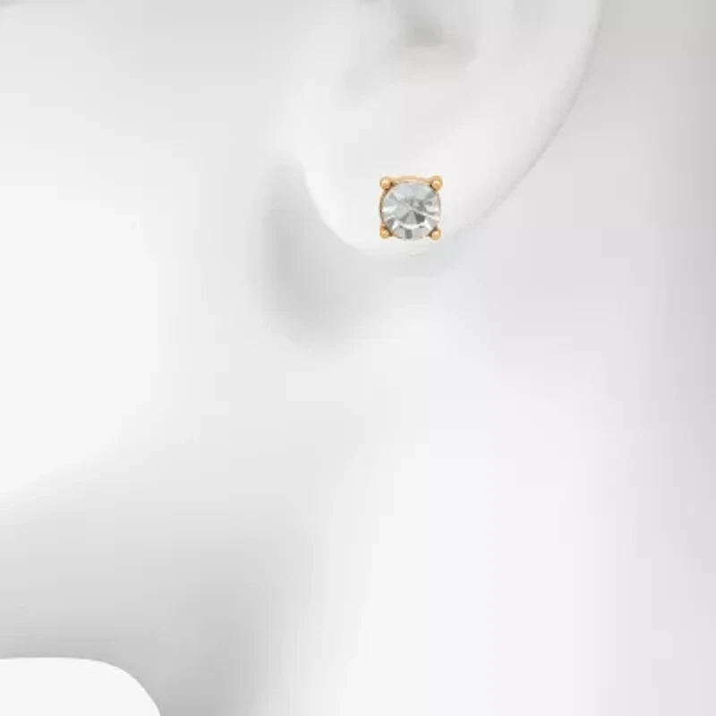 Bijoux Bar Delicates Womens Glass Round 6 Pair Earring Set
