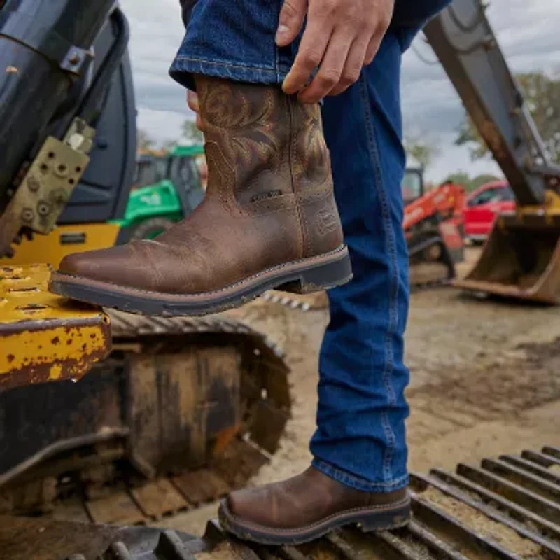 Justin Mens Work Stampede Steel Toe Boots