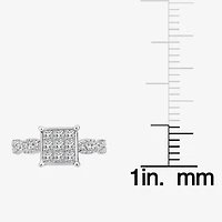 Womens 1 1/ CT. T.W. Natural White Diamond 10K Gold Engagement Ring