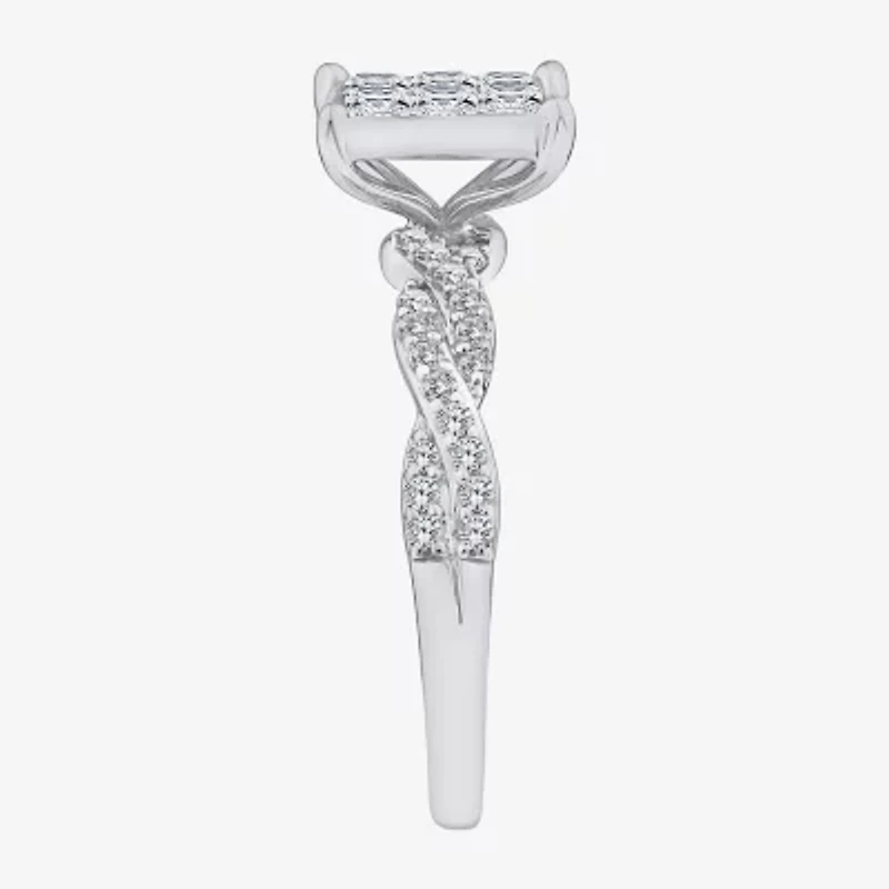 Womens 1 1/ CT. T.W. Natural White Diamond 10K Gold Engagement Ring