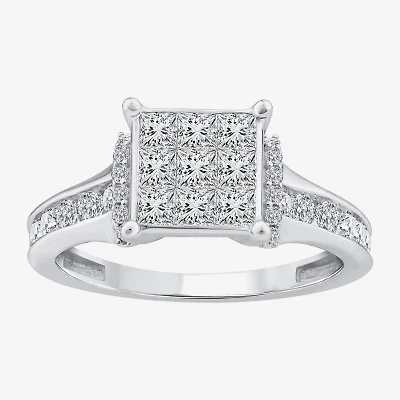 Womens 1 1/4 CT. T.W. Natural White Diamond 10K Gold Engagement Ring