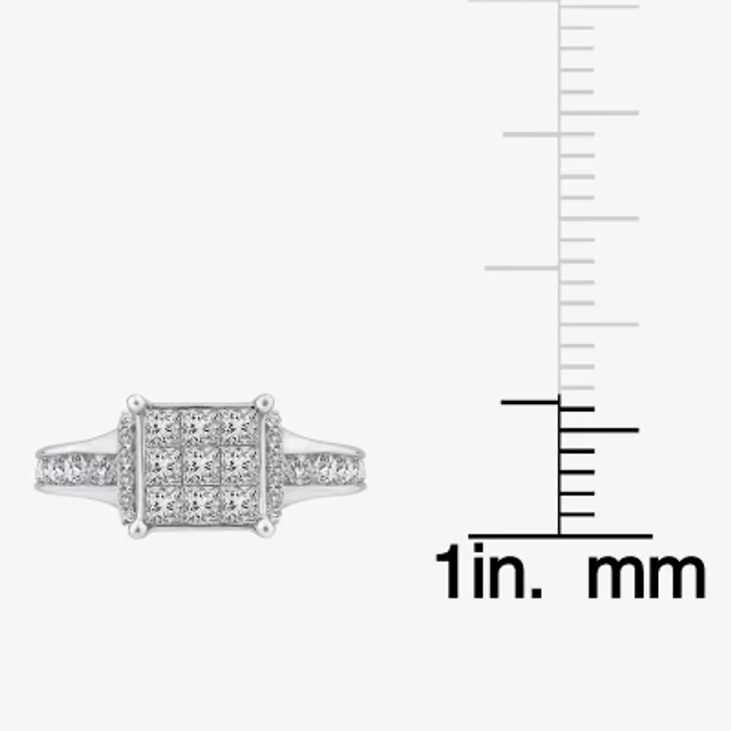 Womens 1 1/4 CT. T.W. Natural White Diamond 10K Gold Engagement Ring