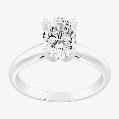 2 CT.Lab-Grown (I / SI2) Diamond Oval-cut Solitaire Engagement Ring 14K Gold